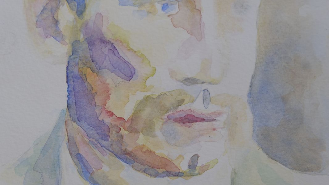 Sans titre  (Portrait du poete Rainer Maria Rilke) - Aquarelle (sur papier Arches) 32 x 24 - 2020